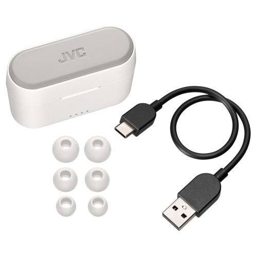 JVC HA-A9T-W - Wireless In-Ear Headphones, Bluetooth 5.1 with Charging Box and Touch Sensor, White