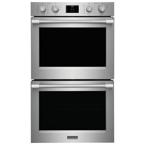 Frigidaire Professional 30" 2 x 5.3 Cu. Ft. Total Convection Electric Combination Wall Oven - Stainless Steel