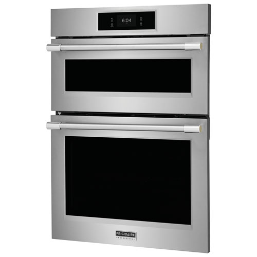 Frigidaire Professional 30" 5.3 Cu. Ft./1.7 Cu. Ft. Double Wall Oven/Microwave Combo (PCWM3080AF) - Stainless Steel