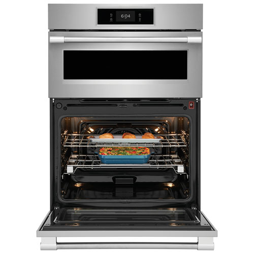 Frigidaire Professional 30" 5.3 Cu. Ft./1.7 Cu. Ft. Double Wall Oven/Microwave Combo (PCWM3080AF) - Stainless Steel