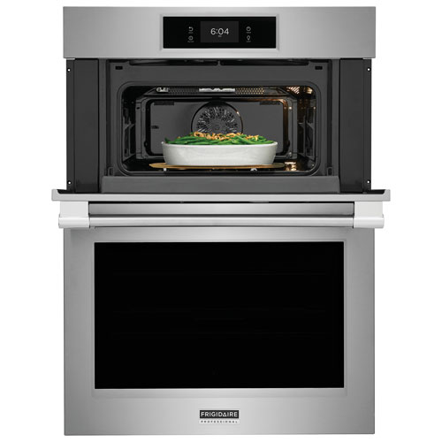 Frigidaire Professional 30" 5.3 Cu. Ft./1.7 Cu. Ft. Double Wall Oven/Microwave Combo (PCWM3080AF) - Stainless Steel