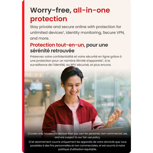 McAfee+ Premium Individual (Windows/Mac/Android/iOS) - Unlimited Devices - 1 Year - Digital Download