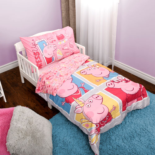 Ensemble de literie de 2 pièces pour jeune enfant Peppa Pig - Rose