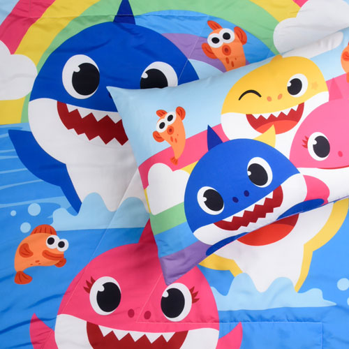 Ensemble literie 2 pièces Nickelodeon Baby Shark pour enfants - Multicolore