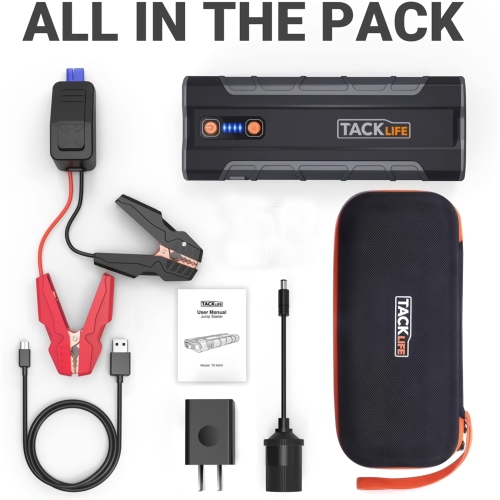 Tacklife T8 MAX 1000A Peak 20000mAh 12V Jump Starter Power Bank