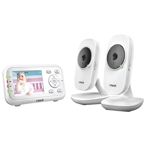 Vtech 2.8" Video Baby Monitor with 2 Cameras, Night Vision & Two-Way Communication (VM3252-2)