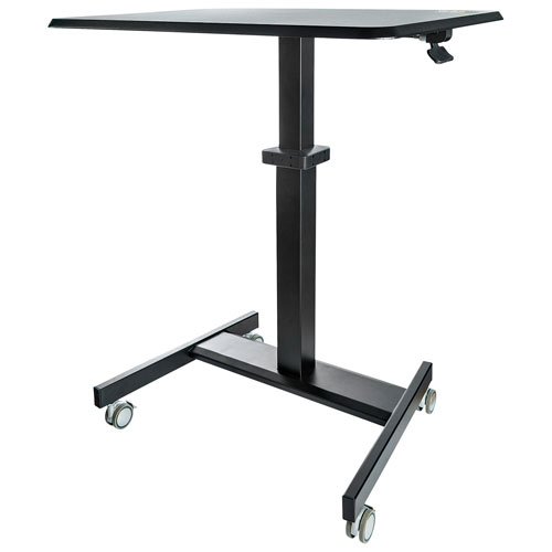 StarTech 24"W Ergonomic Height Adjustable Mobile Sit-Stand Desk