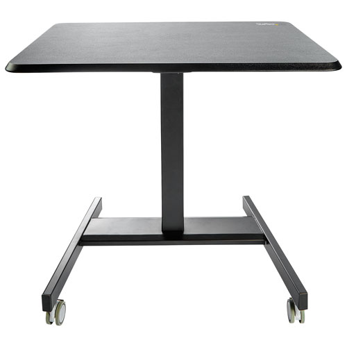 StarTech 24"W Ergonomic Height Adjustable Mobile Sit-Stand Desk