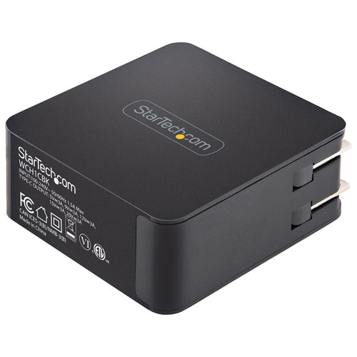 Chargeur mural USB-C de 60 W de StarTech - Noir