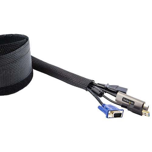 StarTech 3m Trimmable Cable Management Sleeve (WKSTNCMFLX) - 1.2" (0.03m) Diameter