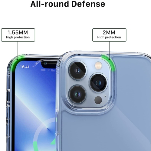 【CSmart】 Hybrid Magnetic Wireless Charging MagSafe Case Back Cover for iPhone 15 / 14, Clear