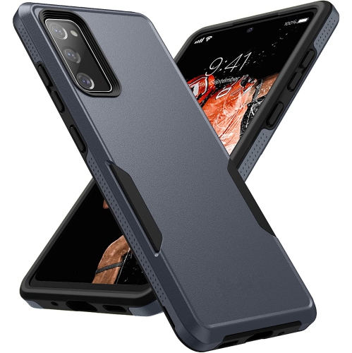 【CSmart】 Dual Layers Heavy Duty Rubber Armor Bumper Hard Case Cover for Samsung Galaxy S22, Navy