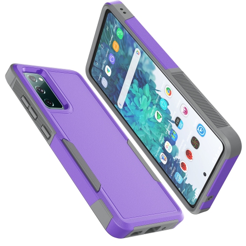 【CSmart】 Dual Layers Heavy Duty Rubber Armor Bumper Hard Case Cover for Samsung Galaxy S22, Purple