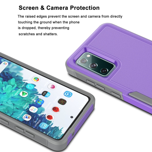 【CSmart】 Dual Layers Heavy Duty Rubber Armor Bumper Hard Case Cover for Samsung Galaxy S22, Purple