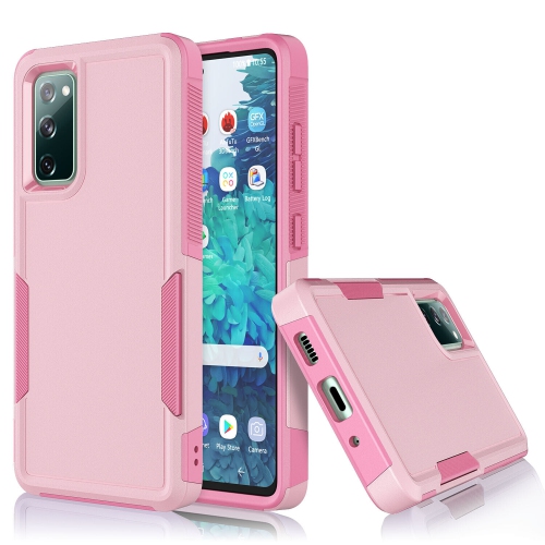 【CSmart】 Dual Layers Heavy Duty Rubber Armor Bumper Hard Case Cover for Samsung Galaxy S22 Ultra, Light Pink