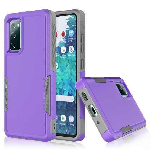 【CSmart】 Étui Coque rigide pour pare-chocs en caoutchouc résistant à deux couches pour Samsung Galaxy S22 Ultra, Violet