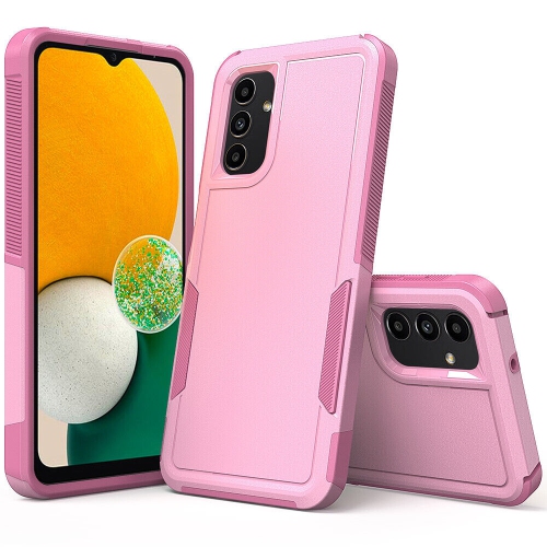 【CSmart】 Dual Layers Heavy Duty Rubber Armor Bumper Hard Case Cover for Samsung Galaxy A53 5G, Light Pink