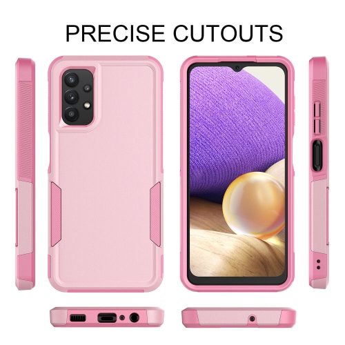 【CSmart】 Dual Layers Heavy Duty Rubber Armor Bumper Hard Case Cover for Samsung Galaxy A13 5G / A04s, Light Pink