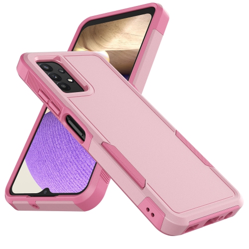 【CSmart】 Dual Layers Heavy Duty Rubber Armor Bumper Hard Case Cover for Samsung Galaxy A13 5G / A04s, Light Pink