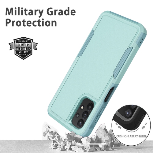 【CSmart】 Étui Coque rigide pour pare-chocs en caoutchouc résistant à deux couches pour Samsung Galaxy A13 5G / A04s, Sarcelle