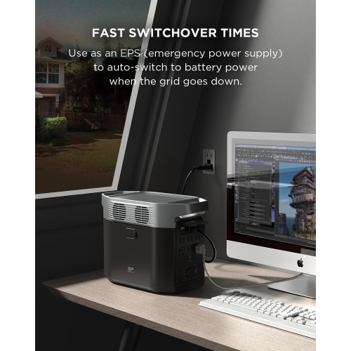 ECOFLOW DELTA 2 Portable Power Station with Expandable Battery Capacity for Home Backup and Outdoor Activities