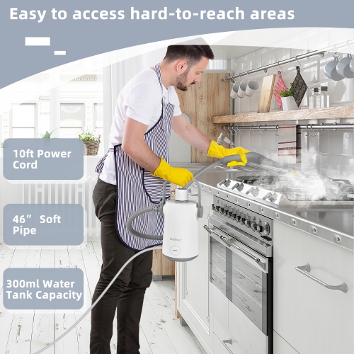 Costway 1000W Multifunction Portable Hand-held Steam Cleaner W/10 Accessories