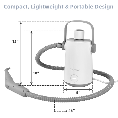 Costway 1000W Multifunction Portable Hand-held Steam Cleaner W/10 Accessories