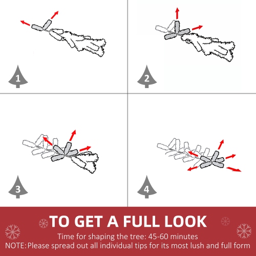 HOMCOM 9 FT Pencil Snow Flocked Artificial Christmas Tree with Pine Realistic Branches, Pine Cones, Red Berries, Auto Open, Green