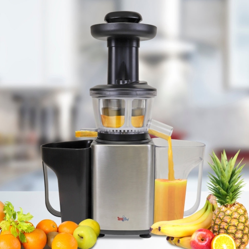 Total Chef Slow Juicer, Cold Press Juicing Machine for High Quality Nutrient-Dense Juice, Powerful Masticating Juice Extractor for Leafy Greens,