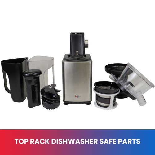 Total Chef Slow Juicer, Cold Press Juicing Machine for High Quality Nutrient-Dense Juice, Powerful Masticating Juice Extractor for Leafy Greens,