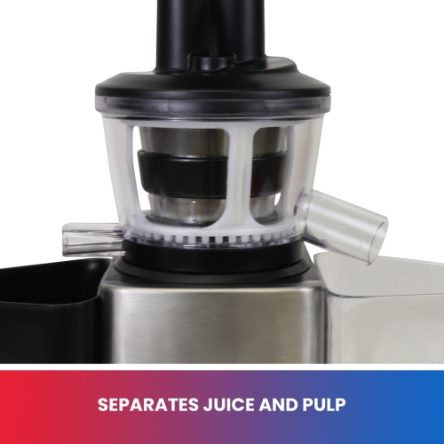 Total Chef Slow Juicer, Cold Press Juicing Machine for High Quality Nutrient-Dense Juice, Powerful Masticating Juice Extractor for Leafy Greens,