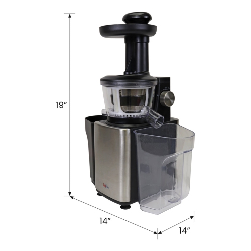 Total Chef Slow Juicer, Cold Press Juicing Machine for High Quality Nutrient-Dense Juice, Powerful Masticating Juice Extractor for Leafy Greens,