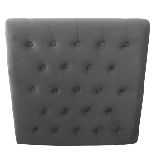 HomePop Traditional Wood and Fabric Tufted Ottoman with Storage in Gray