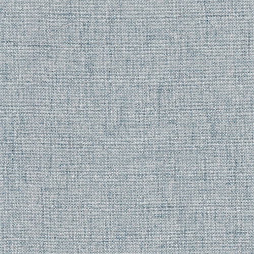 HomePop Round Traditional Wood and Fabric Large Storage Ottoman in Blue