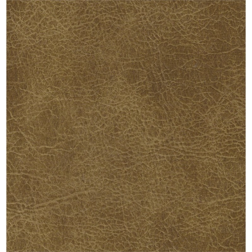 HomePop Tufted Modern Wood and Vegan Faux Leather Ottoman in Light Brown