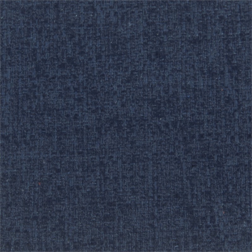 HomePop Round Traditional Wood and Fabric Large Storage Ottoman in Navy Blue