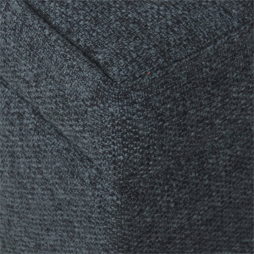 HomePop Square Transitional Wood and Fabric Storage Ottoman in Textured Navy