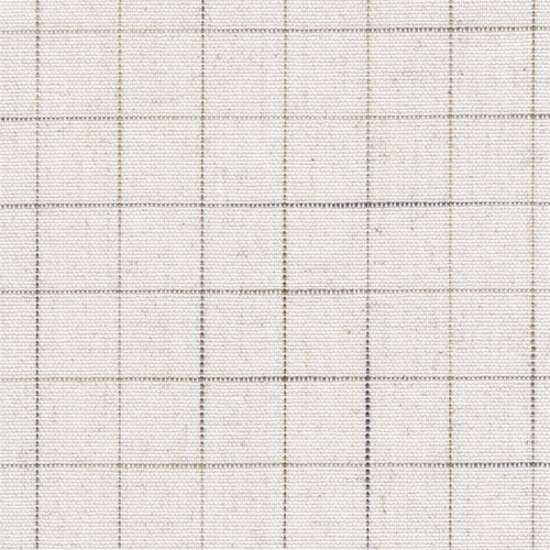 HomePop Square Transitional Fabric Windowpane Pattern Lift Off Ottoman in White