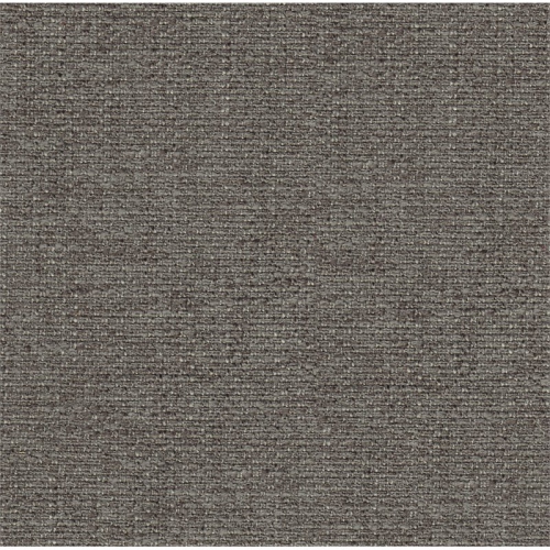 HomePop Round Traditional Wood and Fabric Large Storage Ottoman in Gray