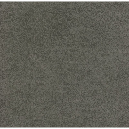 HomePop Transitional Faux Leather Storage Ottoman in Gray Finish