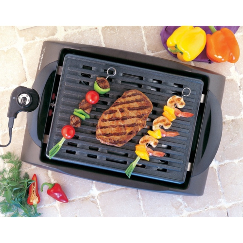 Refurbished - Zojirushi Indoor Electric Grill EB-CC15, 12.5'' x 9'', Brown