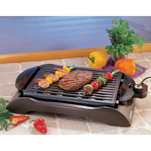 Refurbished - Zojirushi Indoor Electric Grill EB-CC15, 12.5'' x 9'', Brown