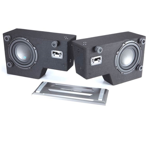 Alpine R2-DB8V-TRK Halo R-Series 8" boîtier de subwoofer à double port avec deux subwoofers de 8" R2-Series - Boîtier de subwoofer préchargé pour