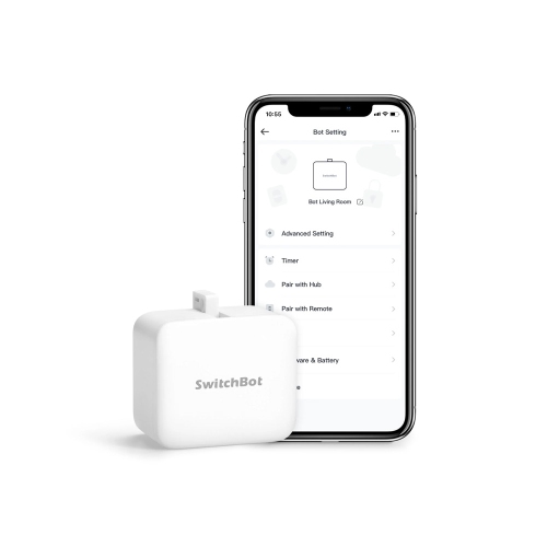 SwitchBot Bot | Smart Light Switch Button Pusher - No Wiring, Add SwitchBot Hub Mini to Make it Compatible with Alexa, Google Home, IFTTT, White - 2