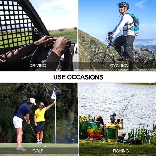 Unisex Photochromic Polarized Aviator Sunglasses with Case for Driving/Cycling