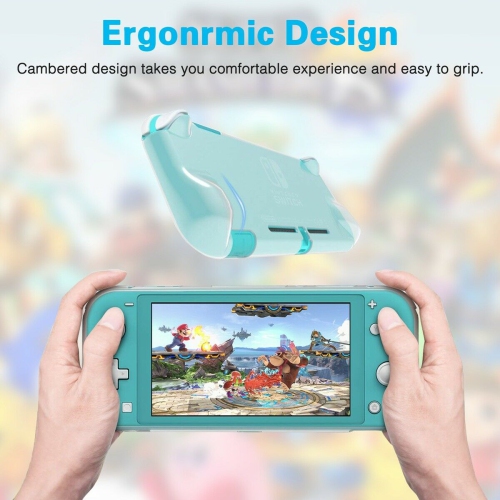 Nintendo Switch Lite Accessories-TPU Case Cover&Tempered Glass Screen Protectors