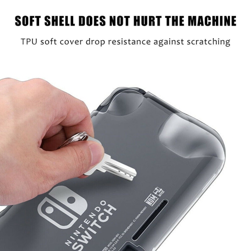 Nintendo Switch Lite Accessories-TPU Case Cover&Tempered Glass Screen Protectors