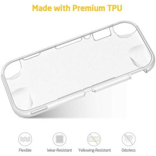 Nintendo Switch Lite Accessories-TPU Case Cover&Tempered Glass Screen Protectors