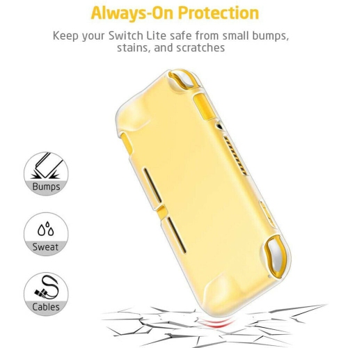 Nintendo Switch Lite Accessories-TPU Case Cover&Tempered Glass Screen Protectors