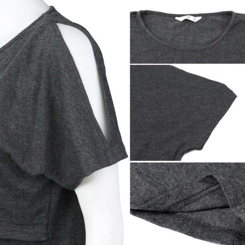 Paquet de 2 t-shirts de maternité confortables pour l’allaitement maternel de style Basic style-M/G/TG